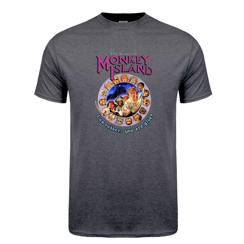 Secret de l'île des singes t-shirt été hommes coton à manches courtes T-shirts drôle