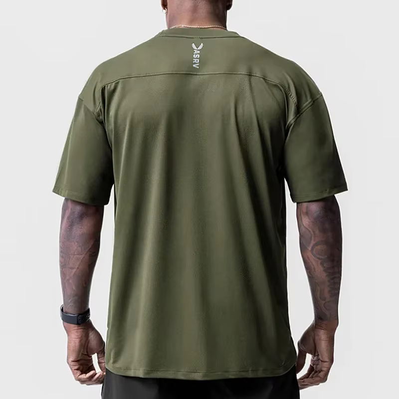 T-shirt de gymnastique surdimensionné à manches courtes pour hommes