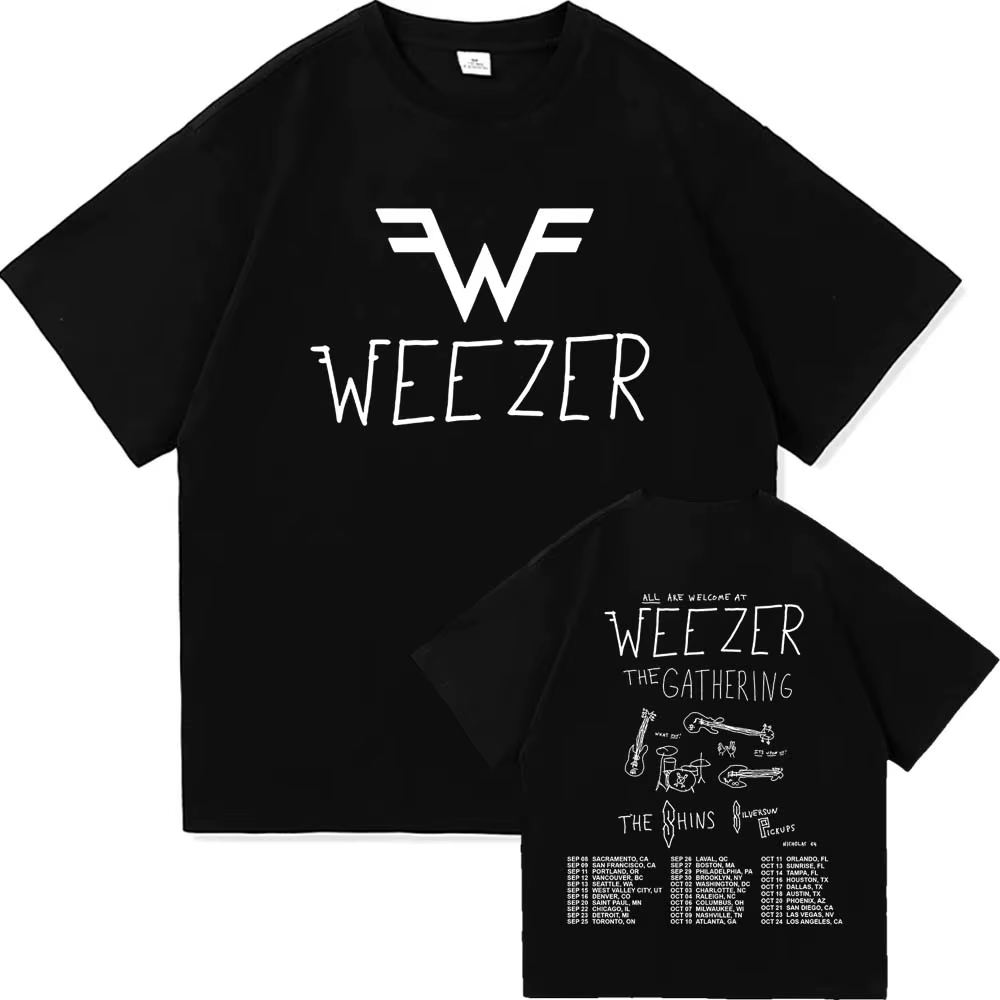 Weezer The Gathering Tour 2026 T-shirt en coton doux pour femmes/hommes