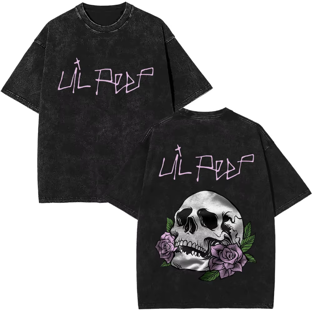 Lavé Vintage rappeur Lil Peep Album de musique 2025 T-shirts hommes femmes mode Hip Hop rétro