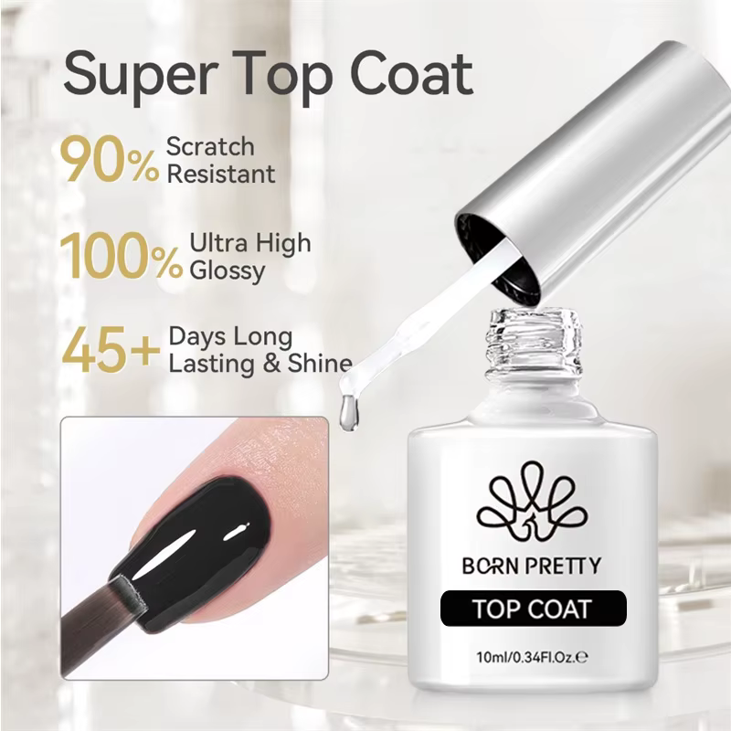 BORN PRETTY-Verhéritage à Ongles Semi-Permanent vernis semis permanents uv Super Top Coat et Base Gel, Verhéritage Gel, Verhérit