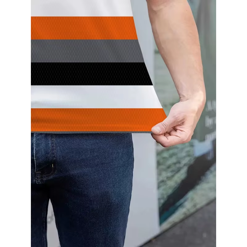 Polo pour homme, T-shirt décontracté d'été à col rond et manches courtes