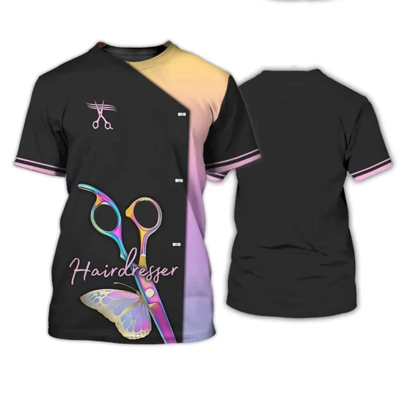 T-shirt graphique à manches courtes imprimé 3D pour hommes