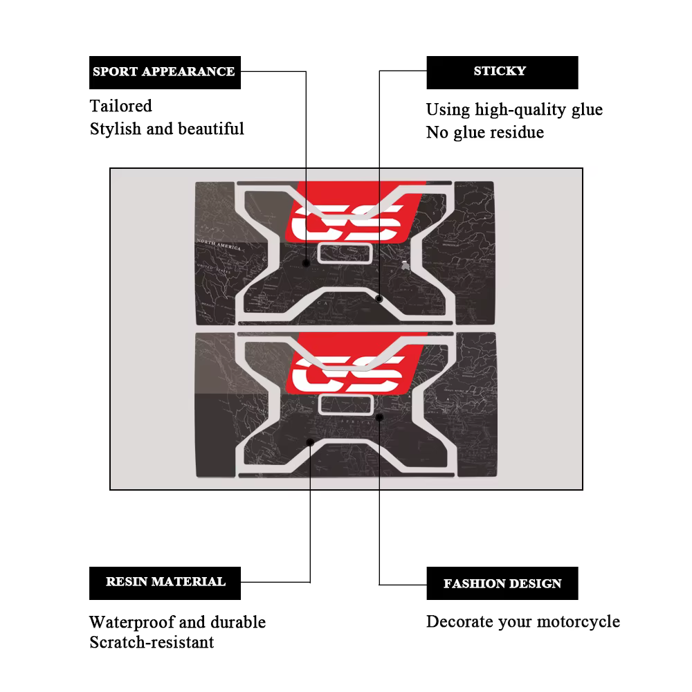 Autocollants pour boîtes de moto, accessoires for BMW Vario Case R1200GS R1250GS 2004-2024, décalcomanies pour boîte latérale for R 1250 GS 1250GS R1200 1200GS