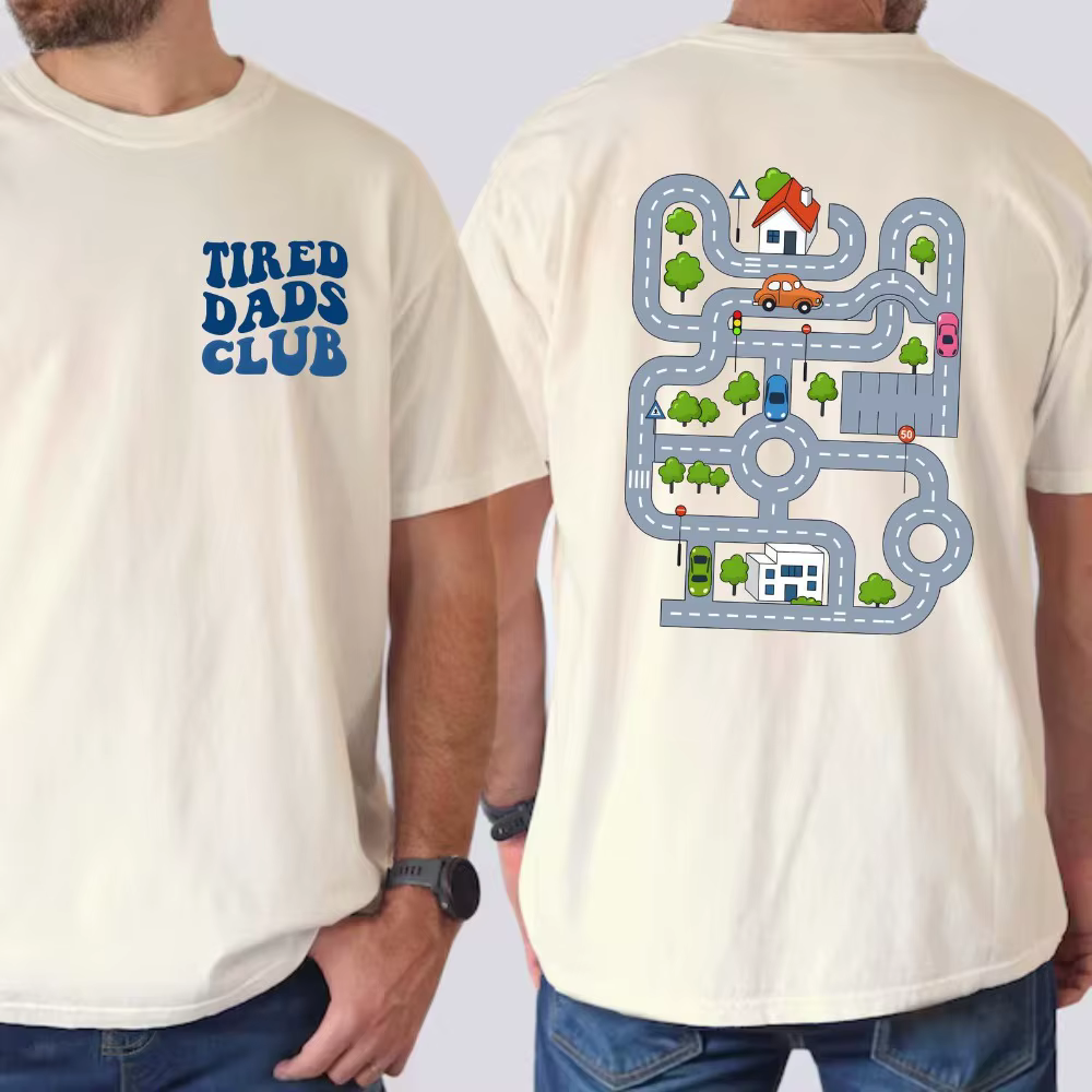 T-shirt de course en coton pour papa