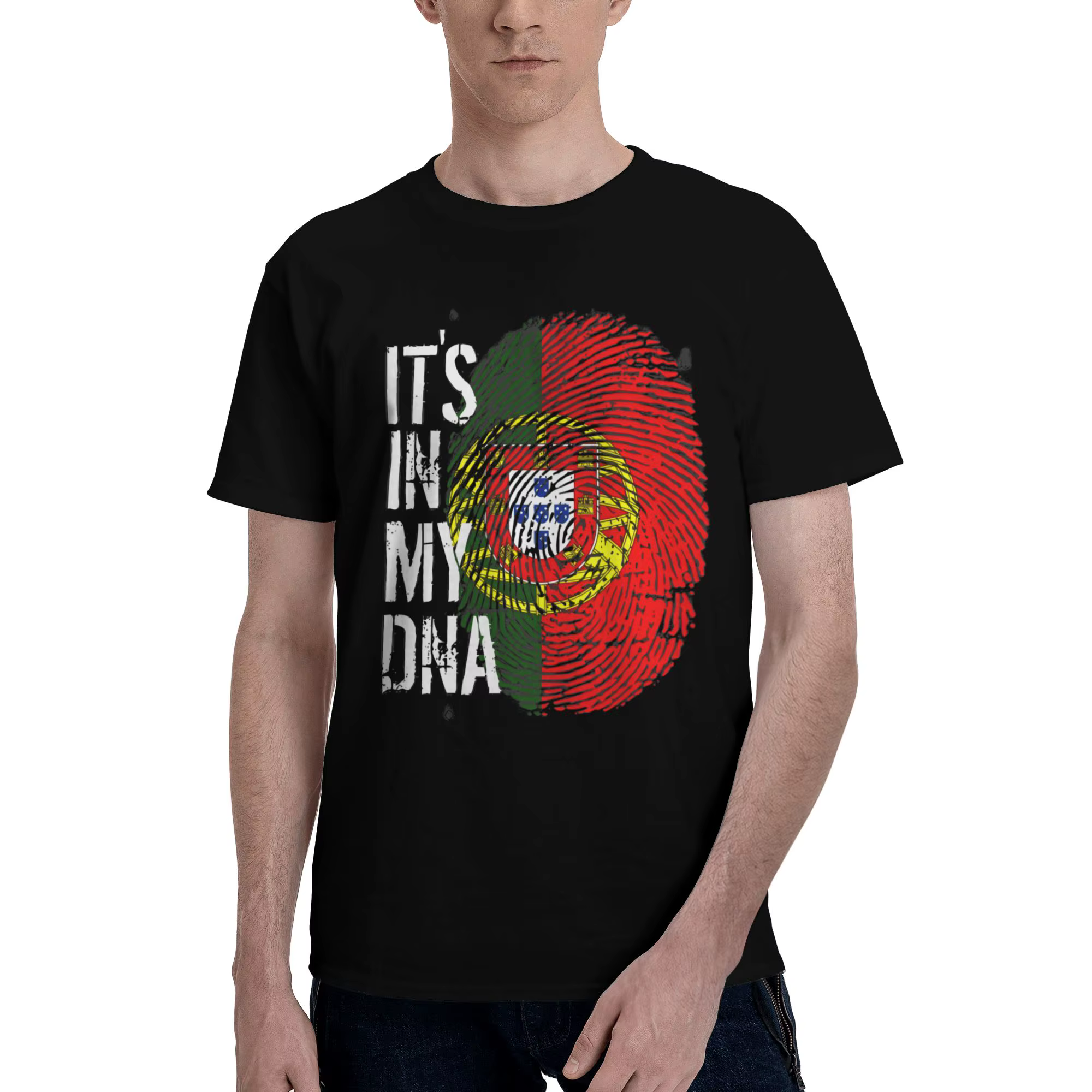 T-shirt de football avec drapeau du Portugal pour hommes et femmes