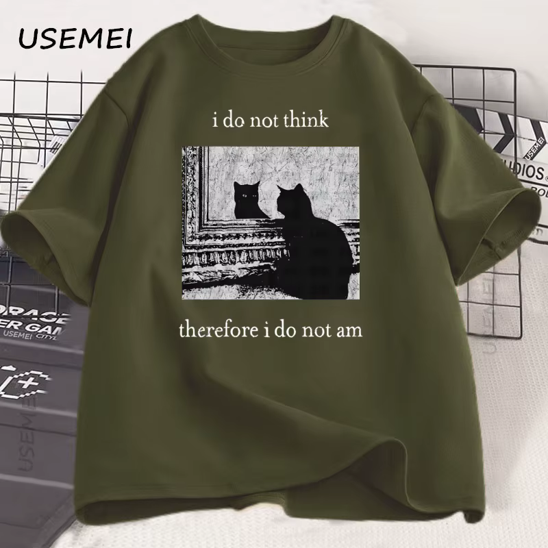 Je ne pense pas là, je ne suis pas T-shirt chat drôle
