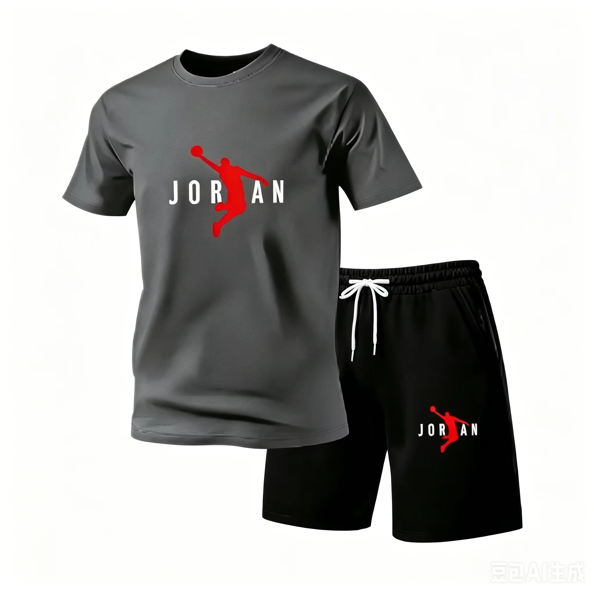 Ensemble t-shirt et short de course à séchage rapide pour homme