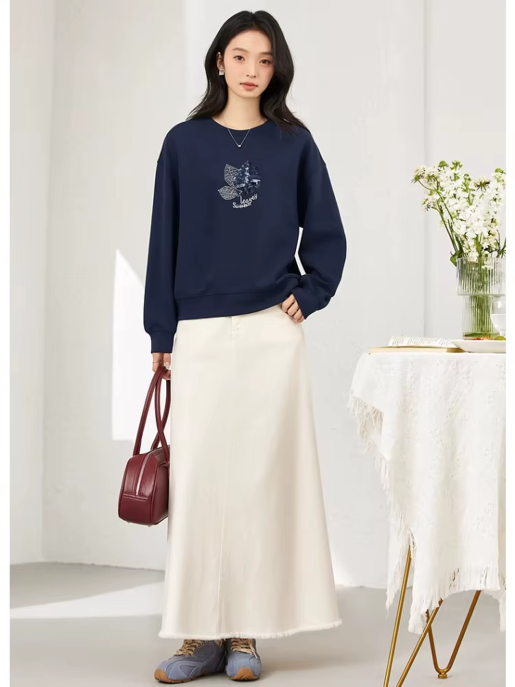 Sweat-shirt pour femme VIMLY bleu marine