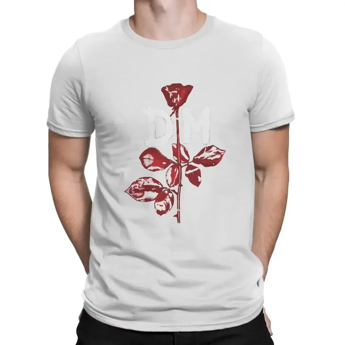 2025 mode hommes T-Shirt vêtements d'été coton col en forme de O