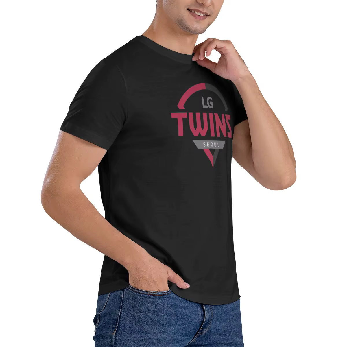 T-shirt imprimé drôle Lg Twins pour hommes, t-shirt unisexe surdimensionné