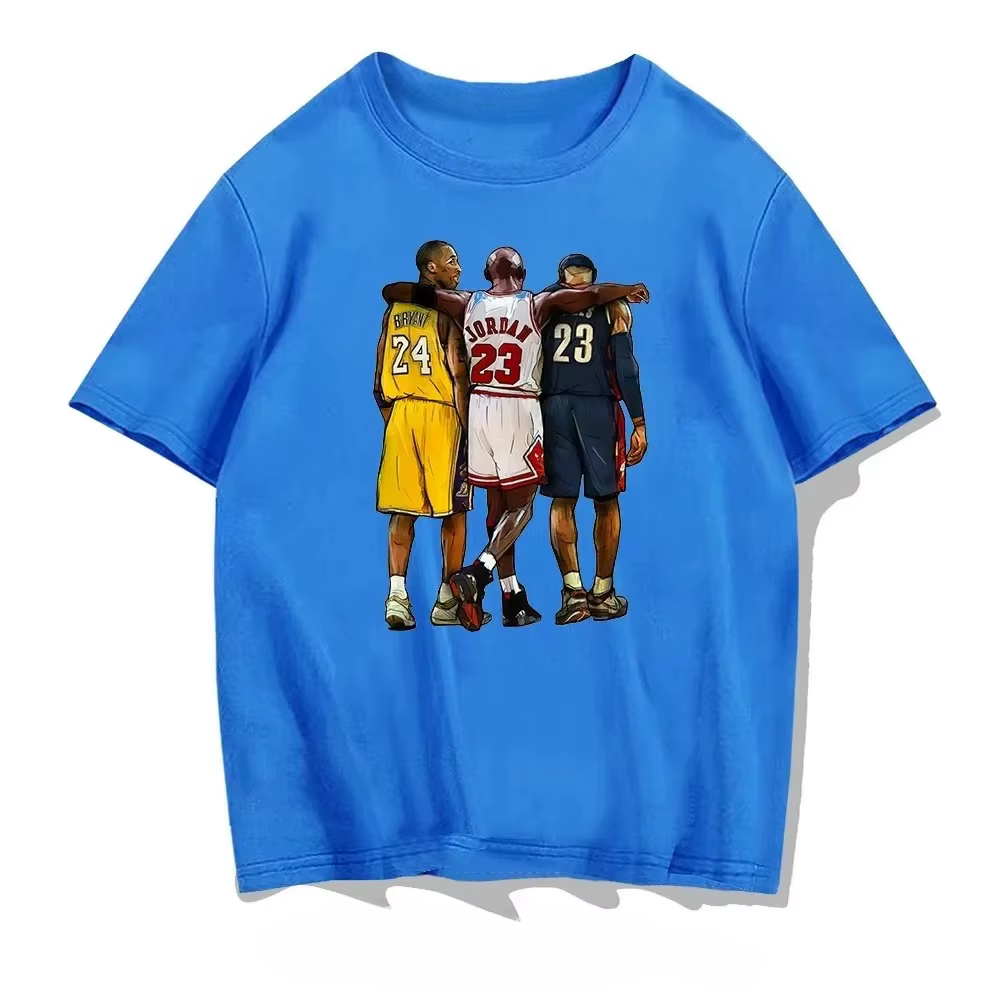 T-shirt d'été en coton à manches courtes pour enfants Kobe Bryant