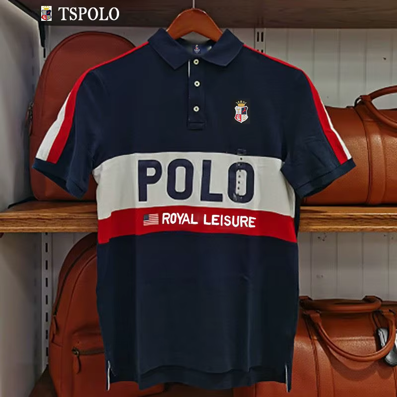 Polo d'affaires pour hommes drapeau des états-unis 2025 Golf haute qualité