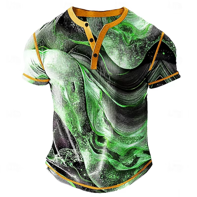Nouveau Polo Homme Tendance Style Rétro – T-shirt Décontracté Quotidien Coupe Ample Respirant Manches Courtes Boutonné
