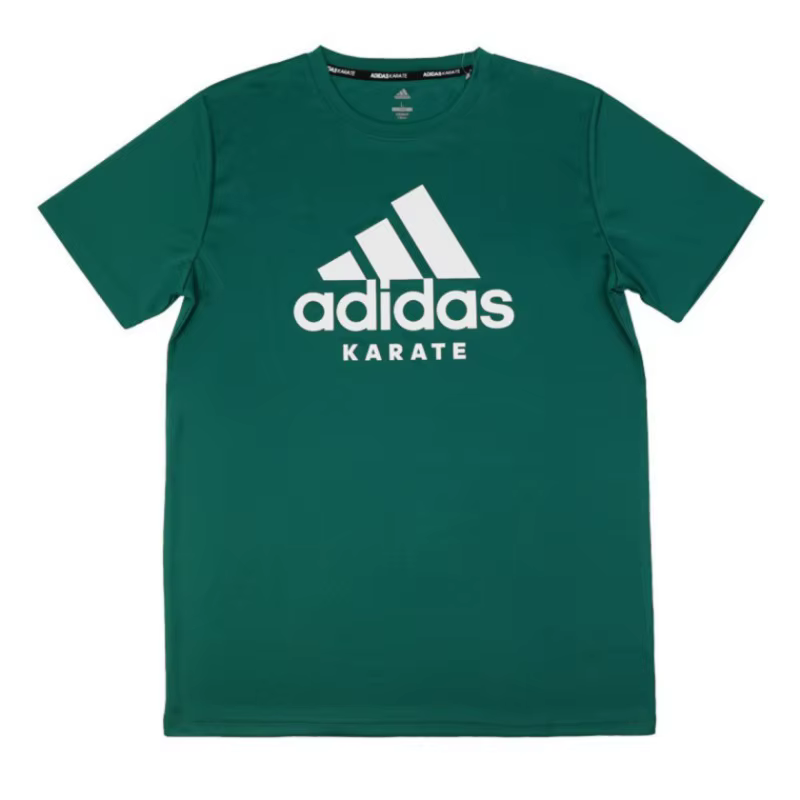 T-shirt adidas à col rond à 3 bandes de couleur unie