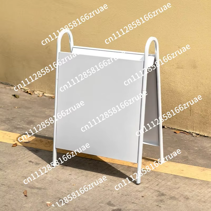 Support d'affichage vertical pour panneau publicitaire à placer à la porte, panneaux de signalisation créatifs pour le rangement, panneaux métalliques mobiles sur pied pour l'extérieur dans les cafés