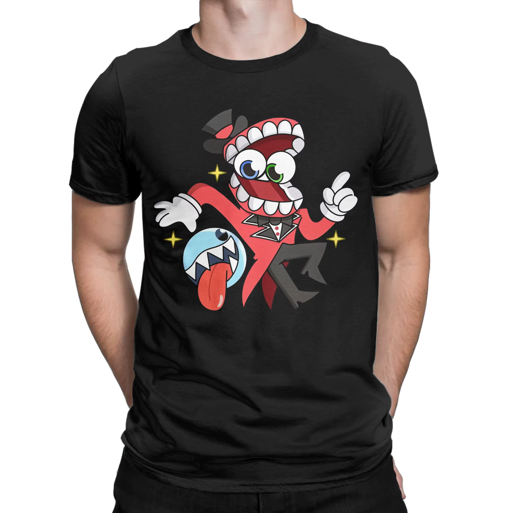 Caine Cartoon Digitals Circus T-shirts pour hommes 100% coton
