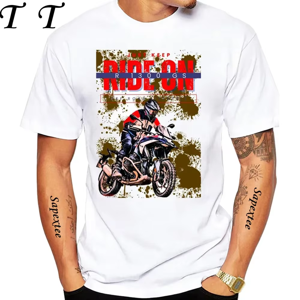 Big Trail R 1300 GS Adventure Style Sport équitation T-Shirt été hommes à manches courtes homme blanc décontracté hauts moto garçon t-shirts
