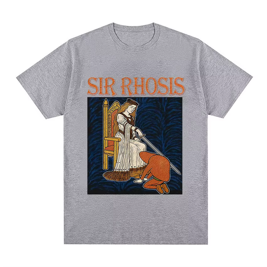 Sir Rhosis T-shirt médiéval drôle ivre chevalier Meme graphique