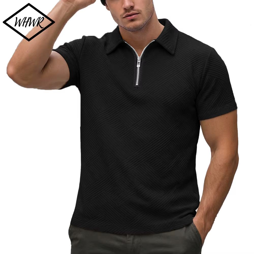 Polo mi-zippé pour homme