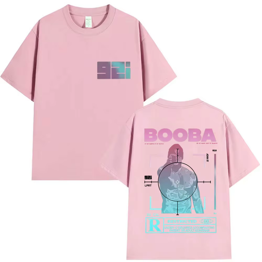 Rappeur BOOBA B2O Tour 2025 t-shirts graphiques hommes Hip Hop gothique à manches courtes T-shirt rétro haute qualité