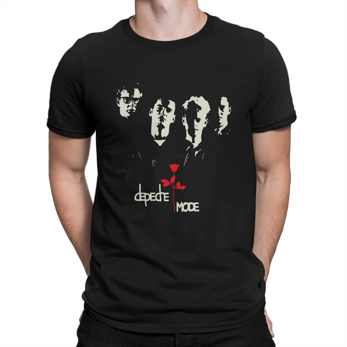 T-shirt à manches courtes en coton Dmode pour hommes