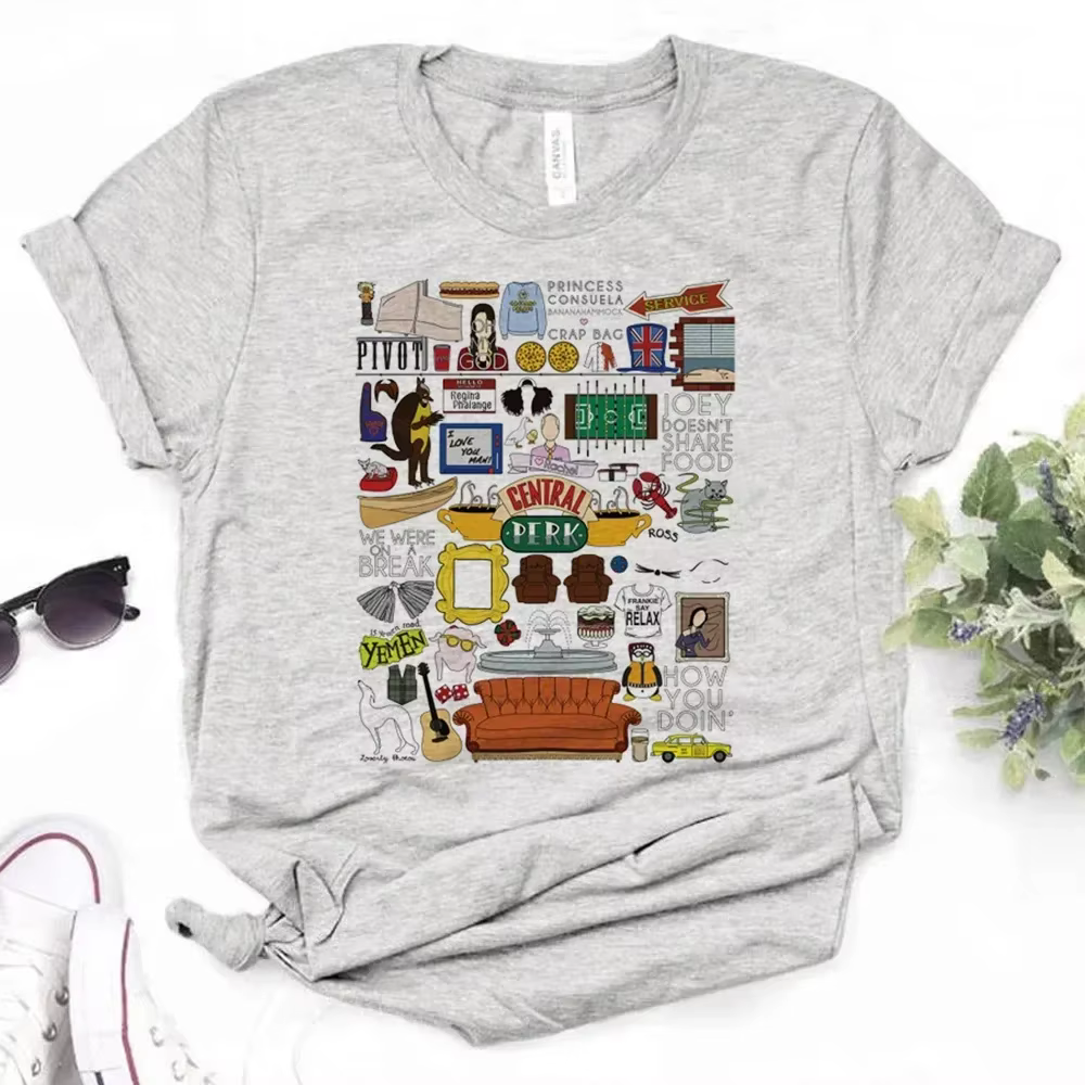 T-shirts fille Designer Streetwear vêtements japonais amis Chandler