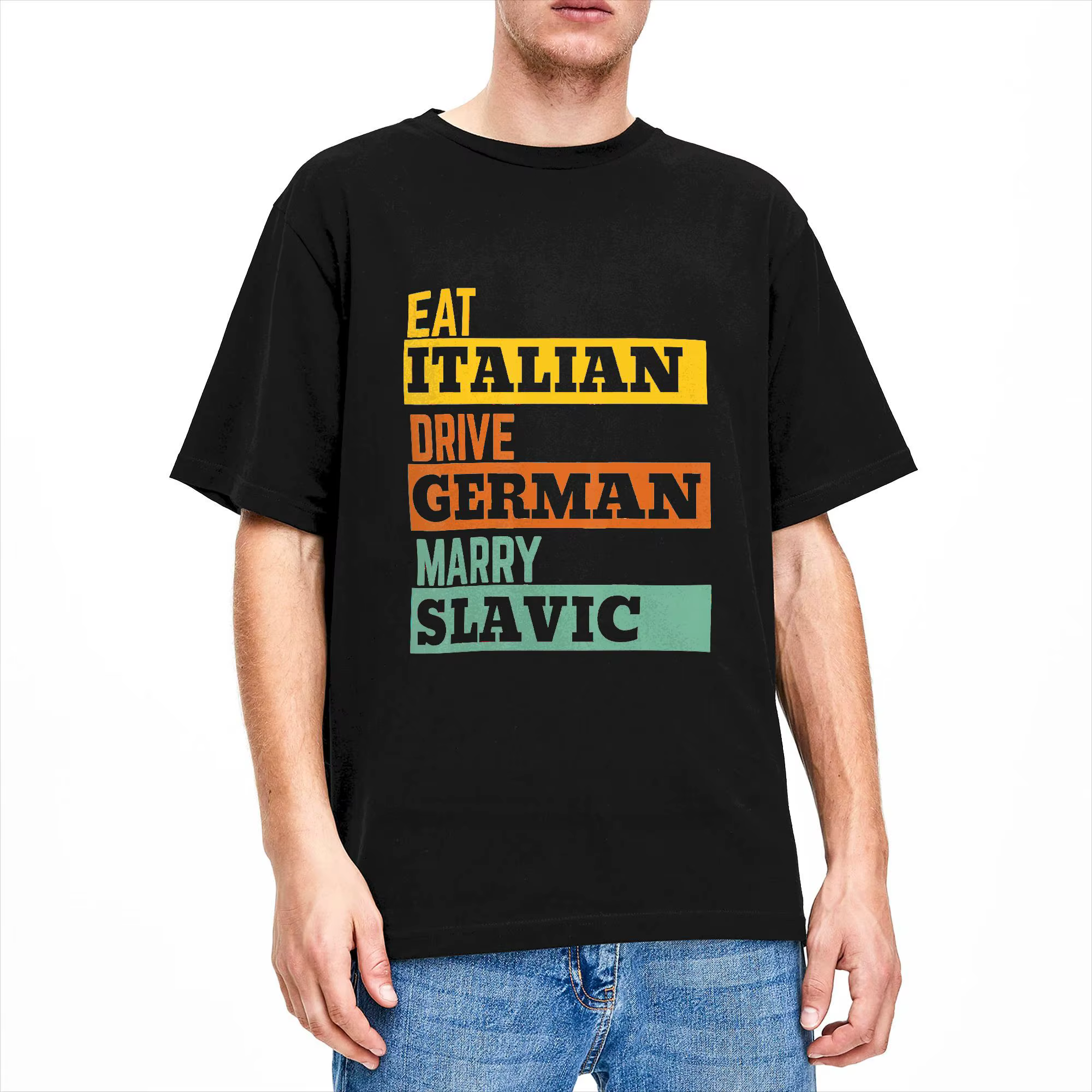 T-shirts pour hommes en coton humoristique rétro
