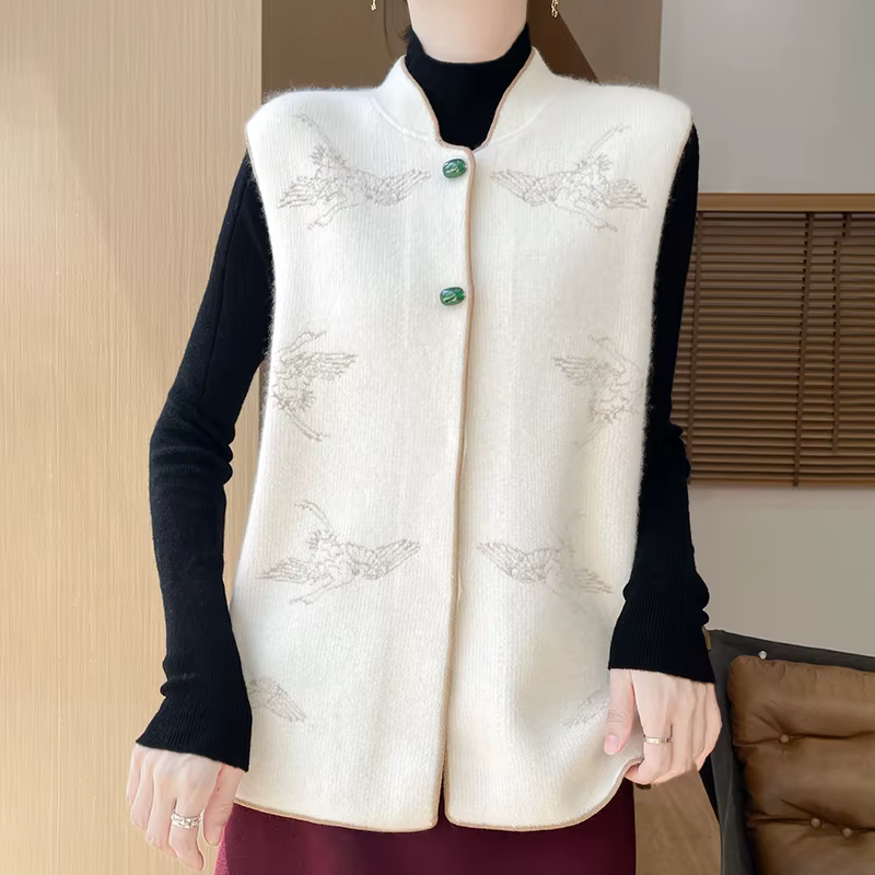 Gilet sans manches en laine Pure pour femme
