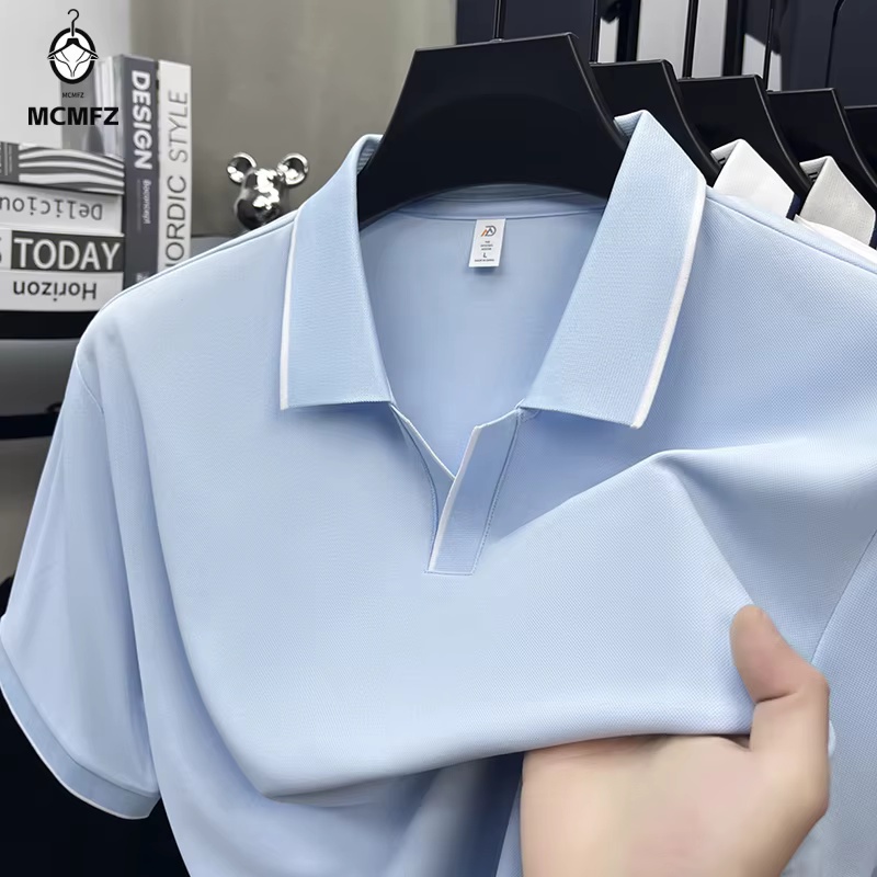 Chemises polo à manches courtes pour hommes