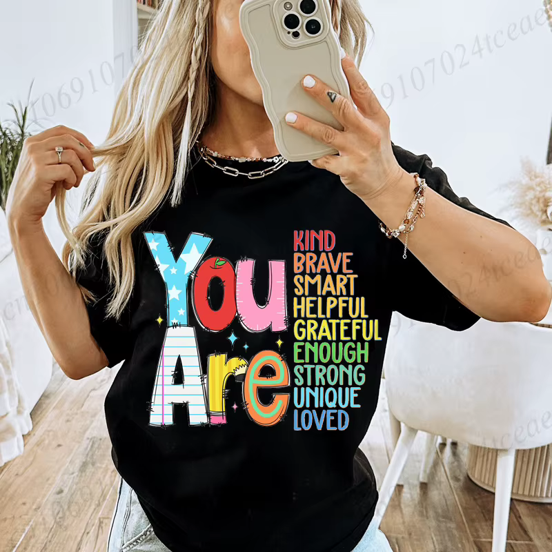 Vous êtes sortes chemises pour femmes retour à l'école T-shirts mode décontracté enseignant appréciation t-shirt