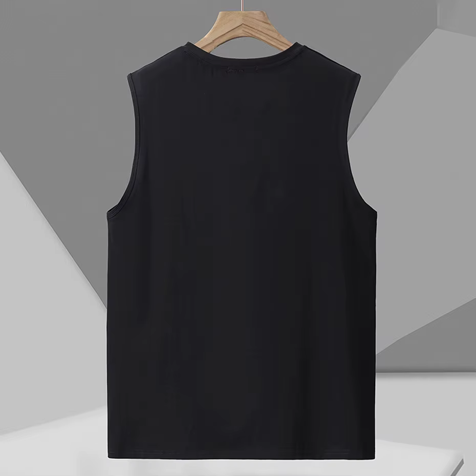 Black White Solid Color Tank Tops Men 10XL 11XL Plus Size