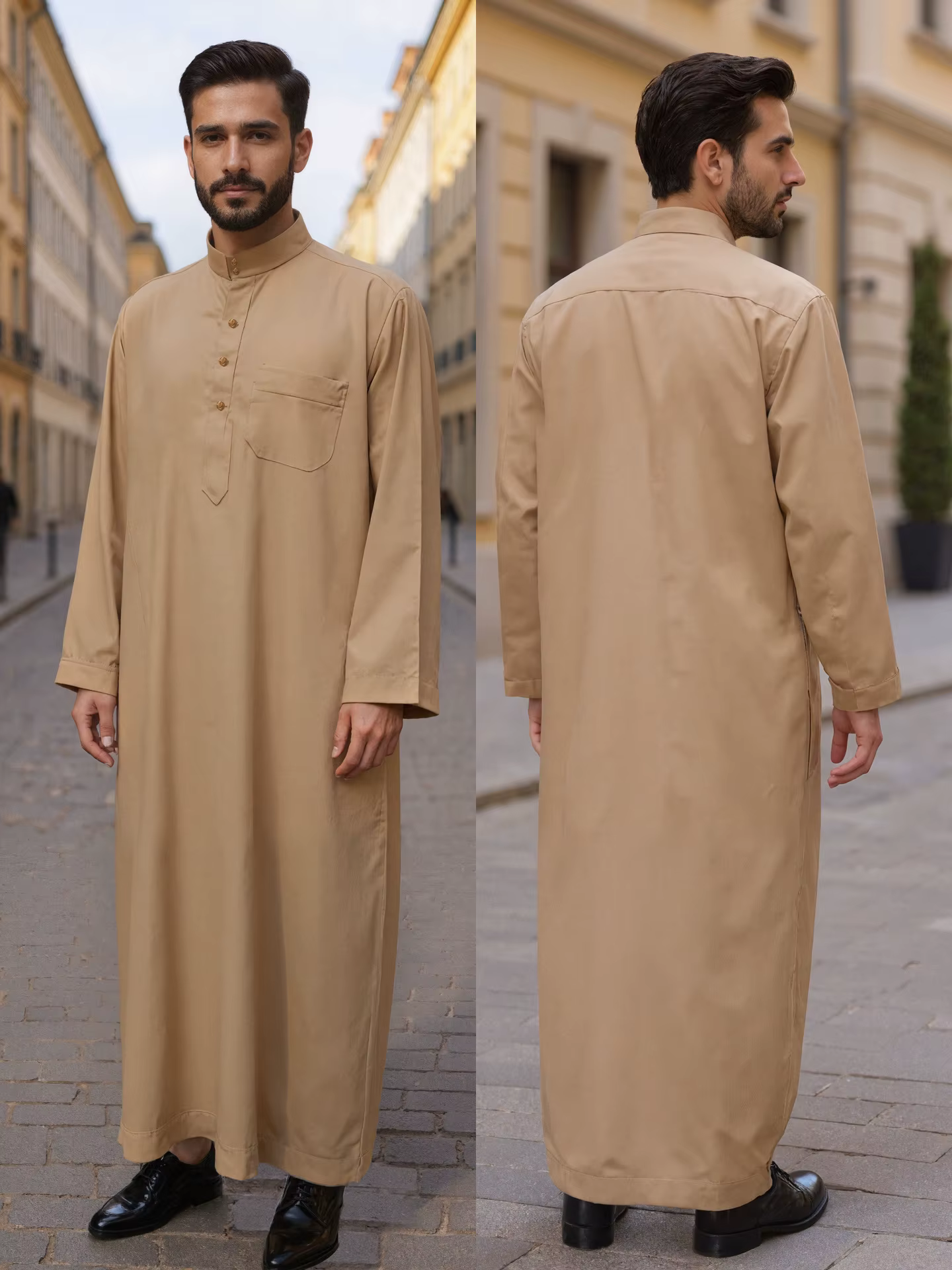 Robe longue pour homme en polyester