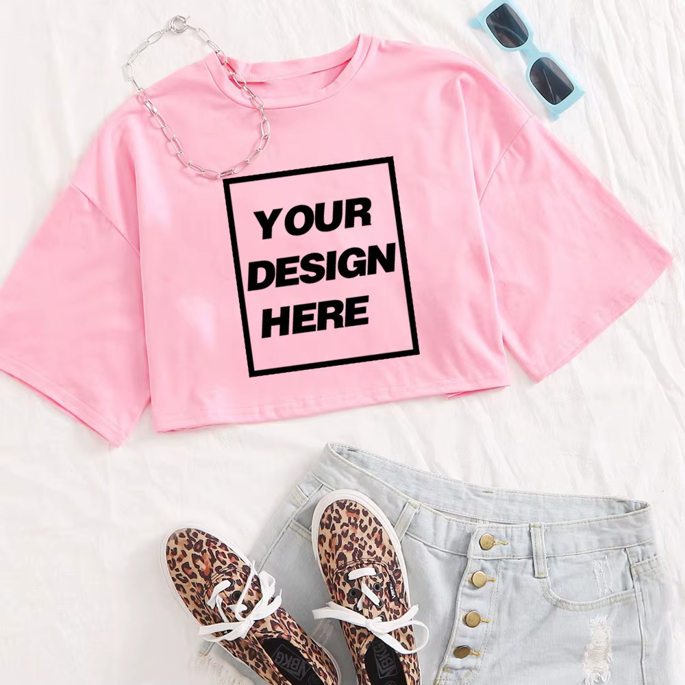 Hauts courts personnalisés T-shirt texte personnalisé nom Tsihrts ajouter votre propre Message