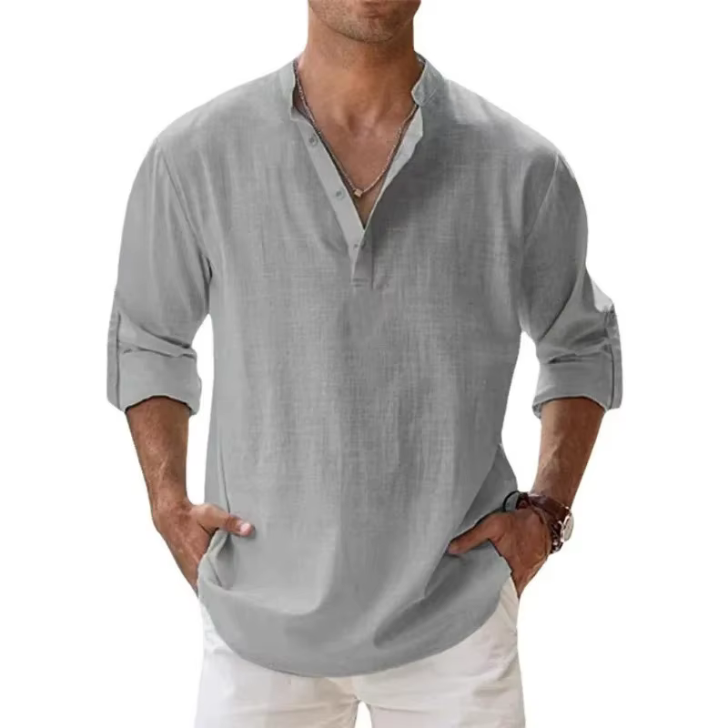 Chemises légères à manches longues pour hommes
