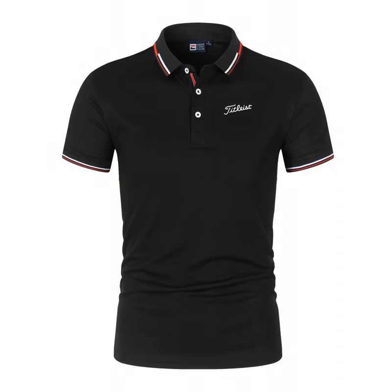 Polo décontracté uni à manches courtes pour homme 2026 – T-shirt d'été tendance