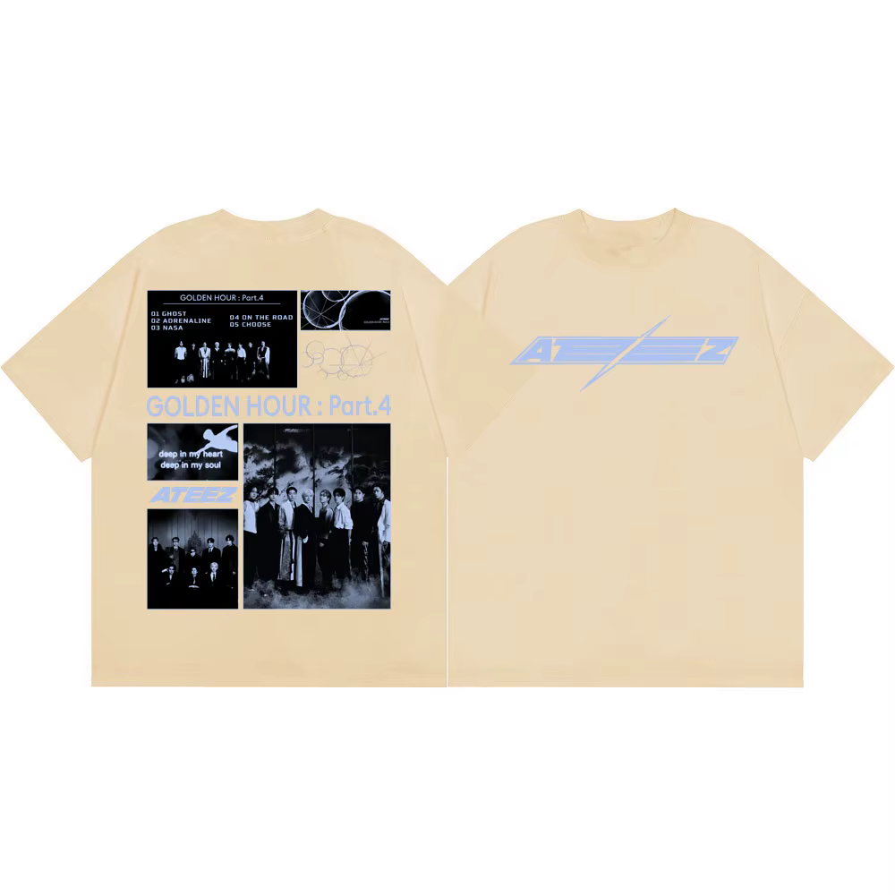 T-shirt Kpop Ateez Merch Album pour hommes et femmes