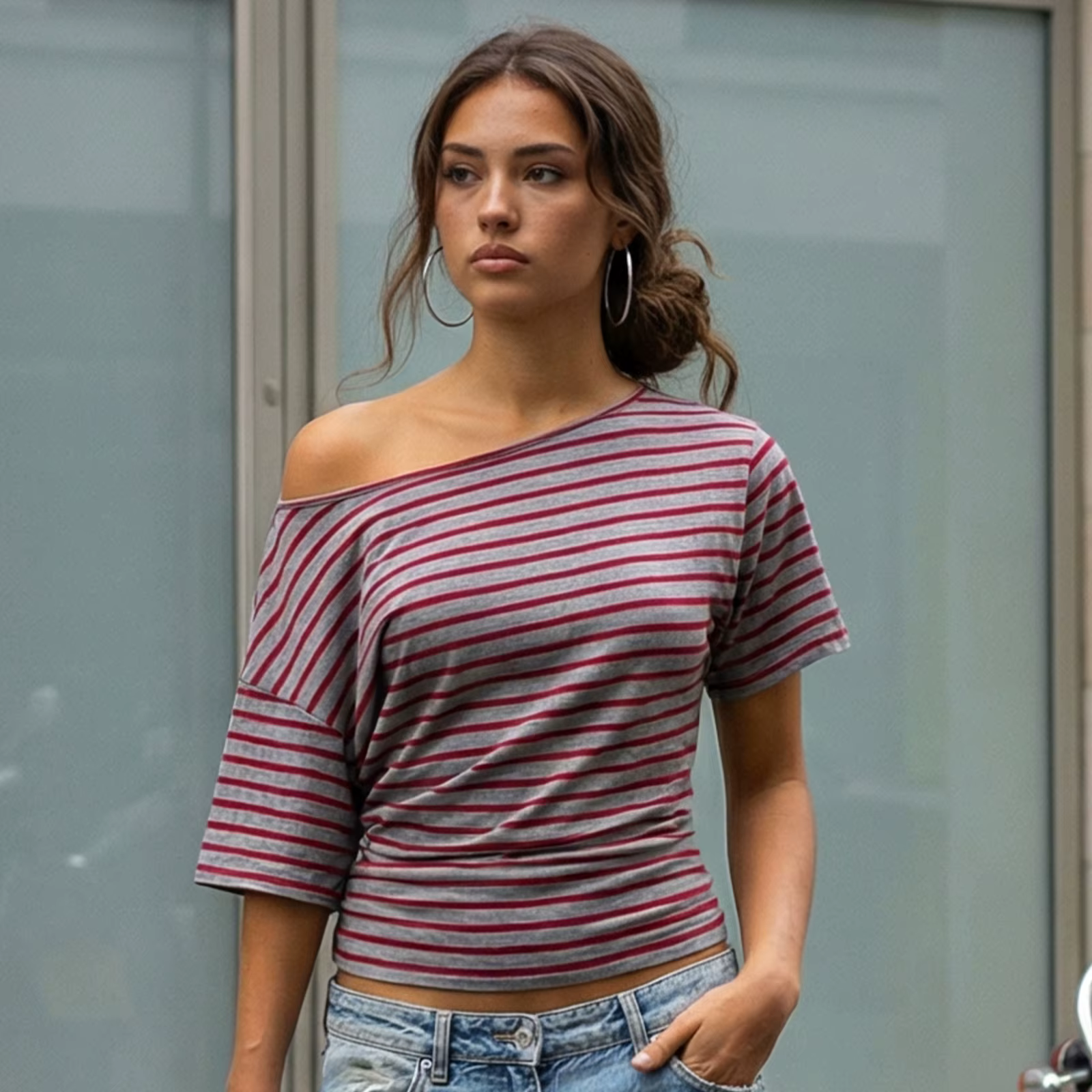 Tops à épaules dénudées pour femmes