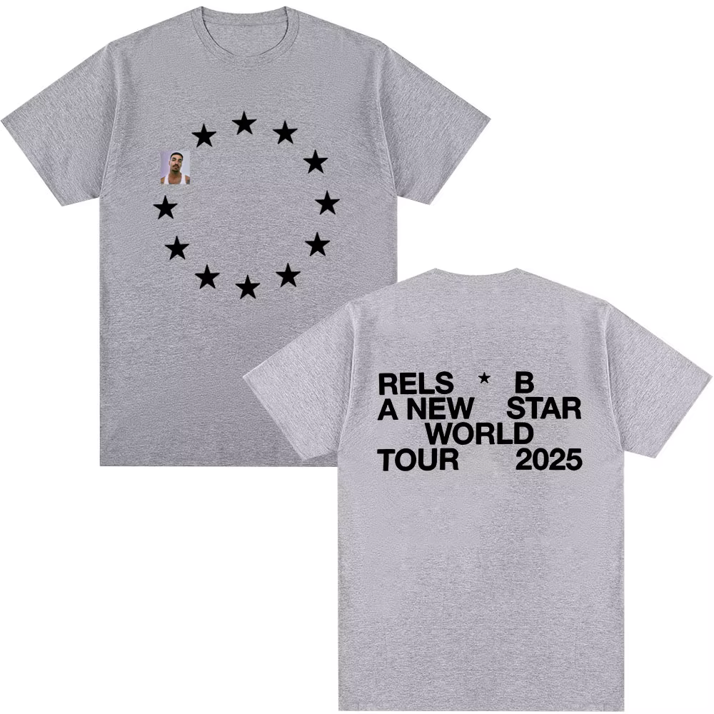 Rels B A New Star World Tour 2025 Merch T-shirt hommes femmes vêtements Hip Hop T-shirts coton décontracté Harajuku