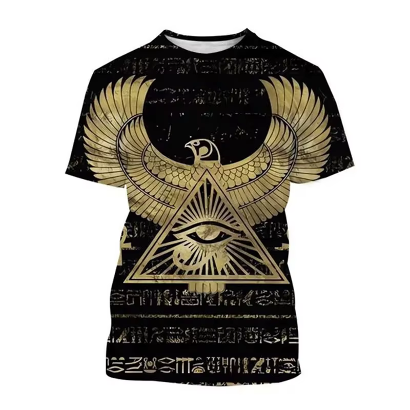 Été ancien pharaon égyptien graphique impression 3D T-Shirts hommes femmes t-shirt décontracté à manches courtes