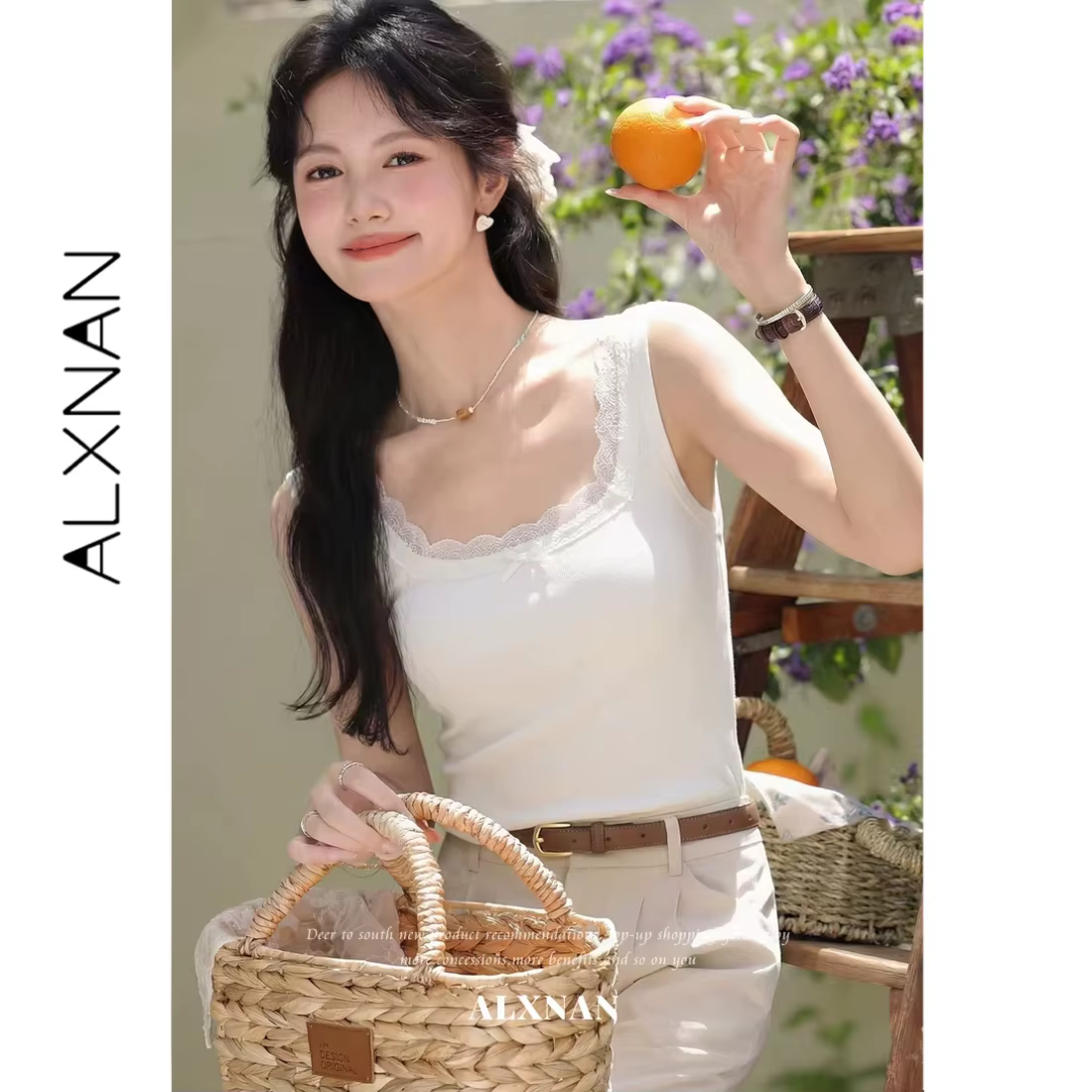 ALXNAN – débardeur en dentelle pour femmes