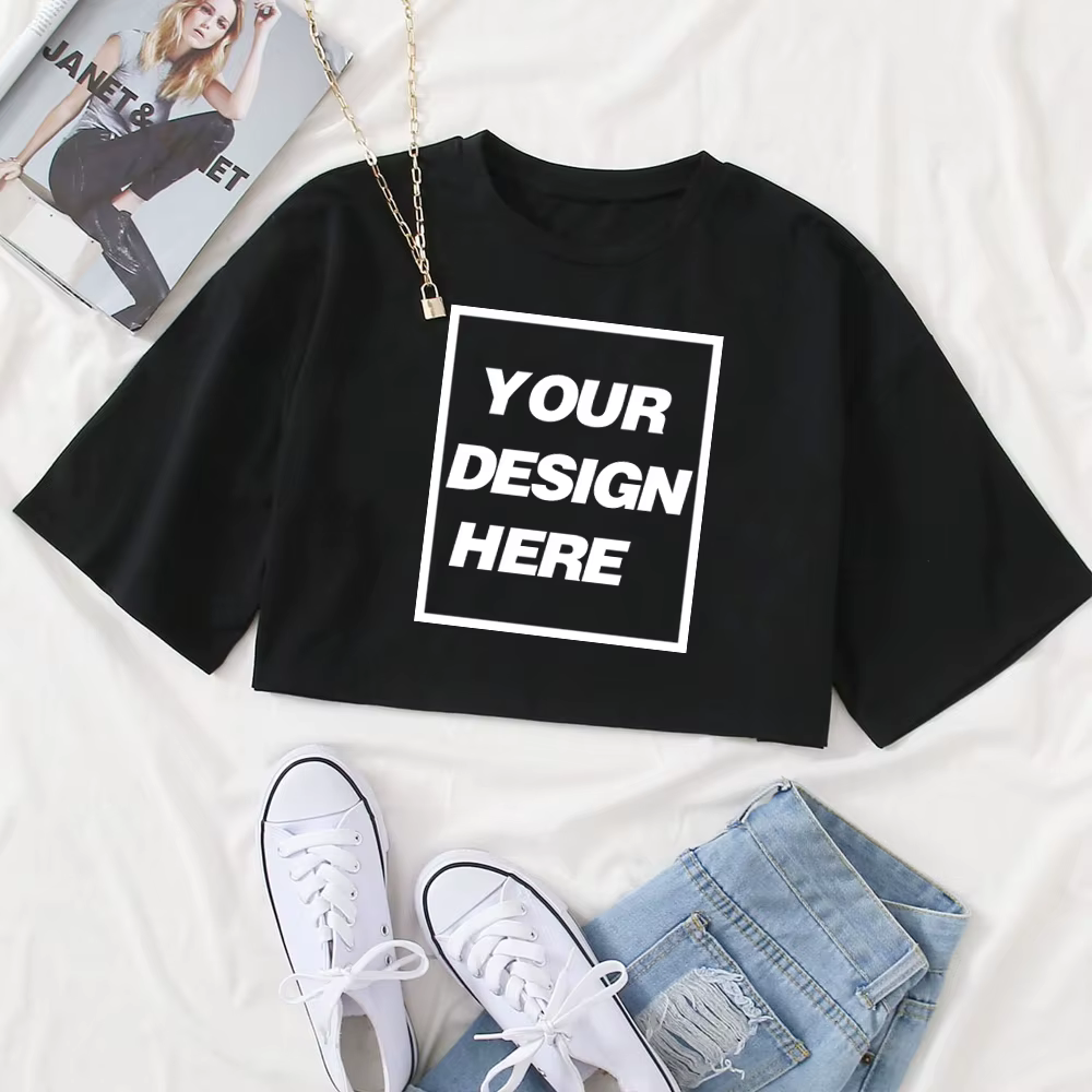 Hauts courts personnalisés T-shirt texte personnalisé nom Tsihrts ajouter votre propre Message