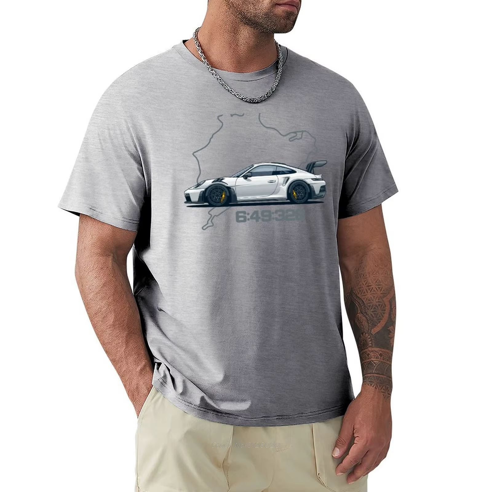 992 GT3 RS Nordschleife T-shirt pour un garçon grande taille hauts garçons blancs hommes vêtements t-shirts mode