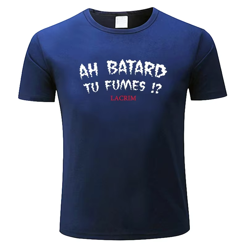 T-shirts pour hommes coton Teeshirt Ah Batard Tu Fumes Lacrim T-Shirt Vintage