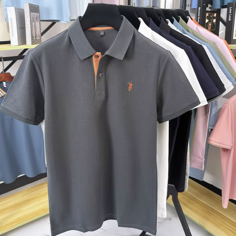 Marque de luxe 100% coton à manches courtes polo hommes haut de gamme poney broderie été confort affaires décontracté nouveau Paul T-shirt