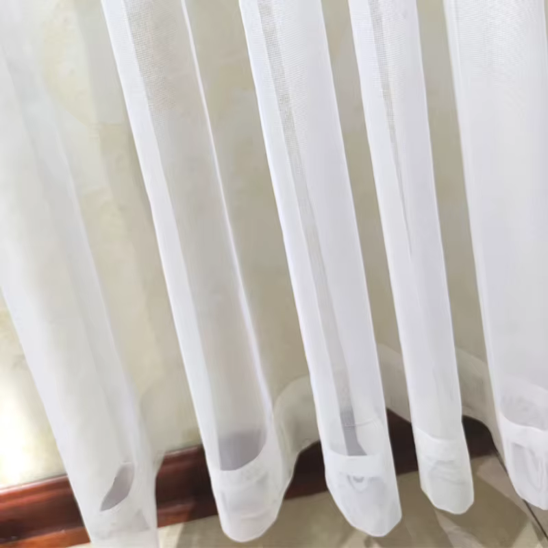 Rideaux en Tulle blanc Transparent pour décor de salon, Voile Transparent solide, rideau de cuisine moderne, chambre à coucher, intérieur élégant et extérieur