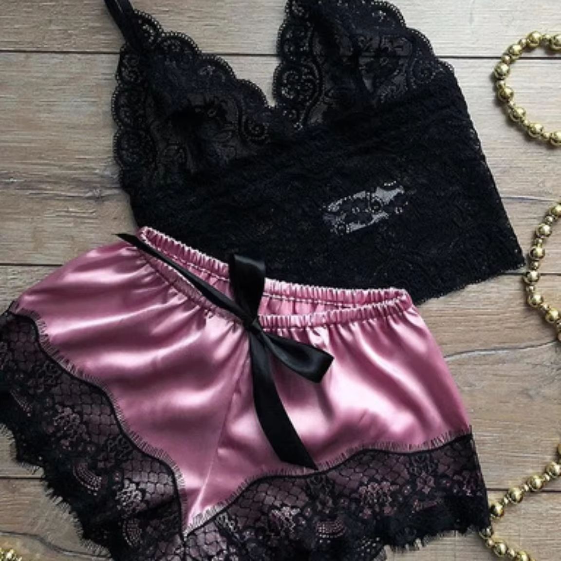Ensembles de pyjama Pyjamas sexy pour femmes 2 pièces Top Shorts Ensemble Vêtements de nuit