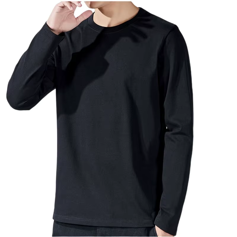 T-shirt en coton à manches longues pour hommes