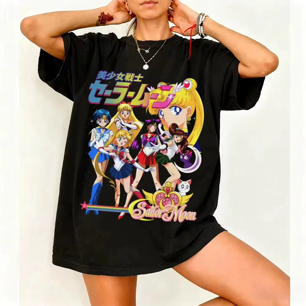 T-shirt graphique rétro Sailor Moon années 90