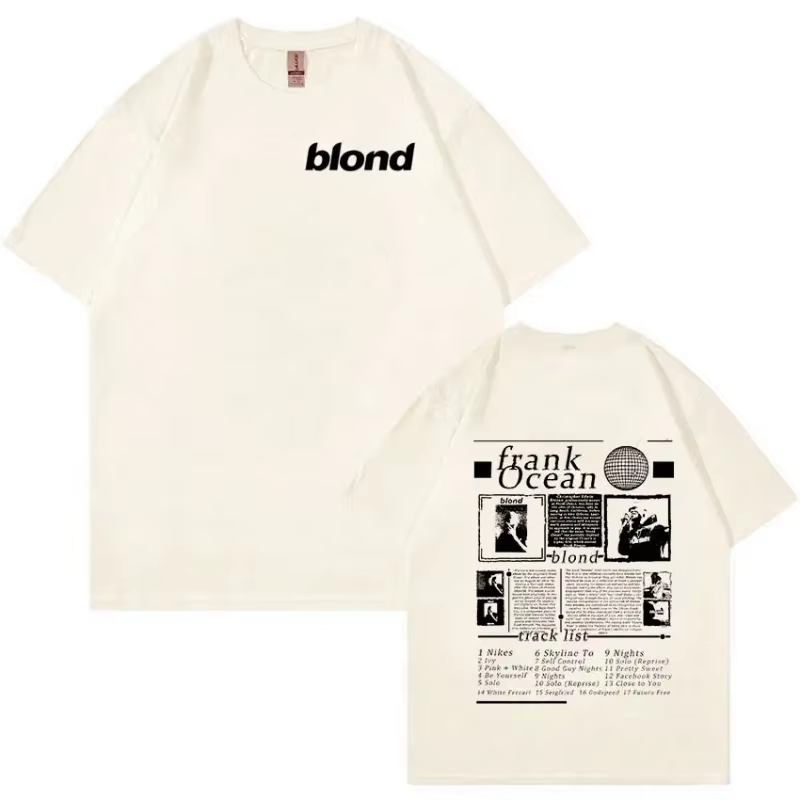 Rappeur Frank rétro graphique T-shirt hommes femmes Hip Hop océan Album vêtements T-Shirts Y2k unisexe blond mode